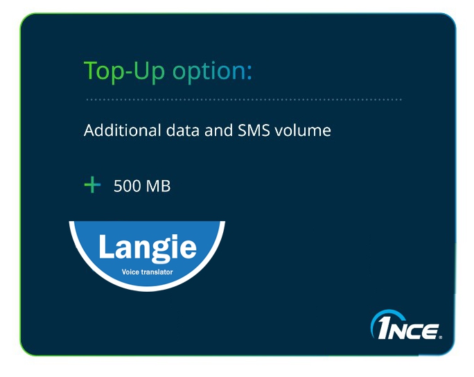 SIM-kortti - datamäärä 500 MB, nopeus jopa 1 Mbit/s