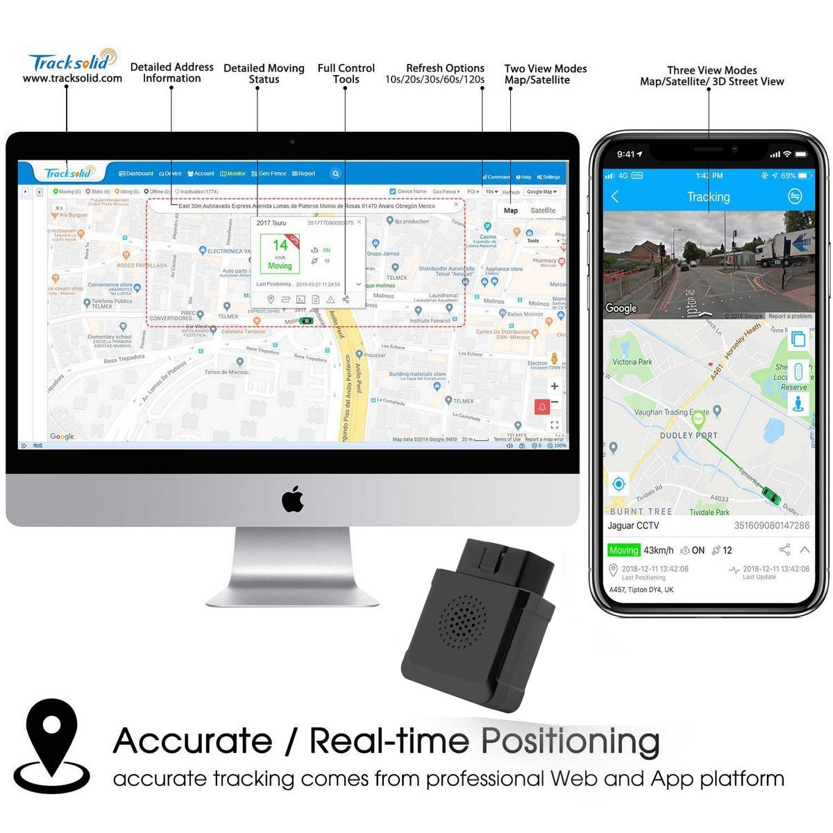 tracksolid auton obd-gps-paikantimen seurantasovellukseen