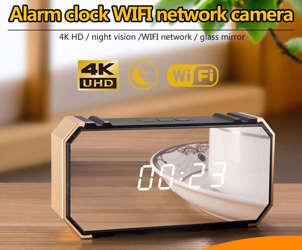 4K wifi-kamera herätyskellossa